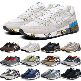 Original PREMIATA Steven Shoes Men Top Layer Leather Cowskin Mick Lander Brand Running Trainers Walking Fitness Sports Sneakers