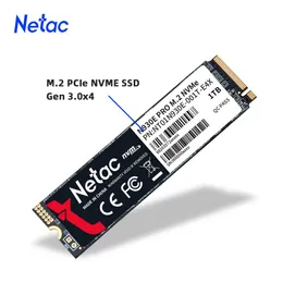 Drive Netac NVME SSD 1TB SSD M2 512GB SSD 256GB 128GB M.2 2280 NVME PCIE Dizüstü bilgisayar masaüstü için Dahili Katı Hal Disk Sabit Sürücü