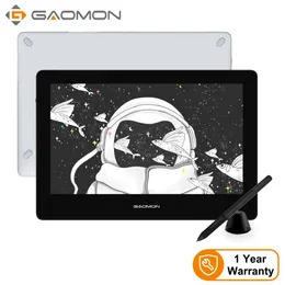Tabletter GAOMON PD1320 13.3 tum Portable Monitor Full Laminerad HD 86% NTSC Color Gamut Graphics Tablet Display för ritning av målning