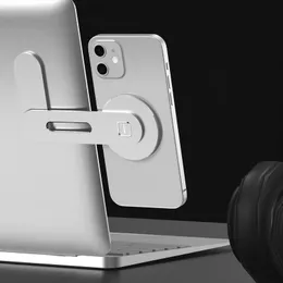 الوقف حامل الهاتف المغناطيسي لـ iPhone 12 pro Magsafe Metal Laptop Phone Stand for iPhone 12 Holder Side Mount Tablet for Imac Bracket