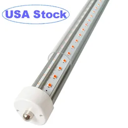 Lâmpada de tubo de LED T8 72W de pino único 8FT LEDs de fileira dupla, FA8 Base Led Shop Lights Substituição de lâmpada fluorescente de 250W Potência dupla, branco frio 6000K crestech168