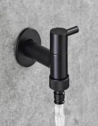 Black Oil Laundry Faucets Copper Bathroom Corner Faucet Tap Single Cold Garden Faucet Outdoor Small Mixer Tap1245970