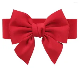 Cinture Bowknot Donna Versatile Elastico Elasticizzato Cintura larga morbida Decorativo Abito semplice alla moda Maglione Donna Drop Delivery Accessori Dhh2P