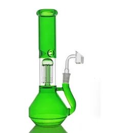 105inch Glass Beaker Bong Smoking water Pipes inline arm tree perc Recycler Dab Rigs Bongs With 14mm quartz banger and oil burner8868013