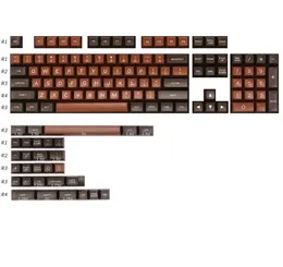 アクセサリーMaxkeySAキーキャップチョコレートダブルショットABSコーヒーブラウン134メカニカルキーボード用キー