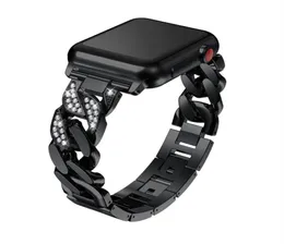 För Apple Watch Bands 40mm 44mm Metal Strap Luxury Chain Armband Diamond7890572