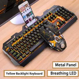 Kombinationer Gaming Keyboard Bakgrund RGB LED Hybrid Backbelyst USB 104 Key Tangent Keyboard Lämplig för Gaming PC Laptop Office