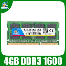 Rams Veineda Ram DDR3 4GB 8GB SODIMM DDR3 1333 1600MHz RAM för Intel AMD Laptop 4GB DDR3 1333 204PIN