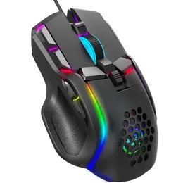 Mice Hongsund USB wired RGB Gaming Mouse 12800 DPI 10 buttons programmable game Optical mice 13 Backlight laptop PC Mouse computer