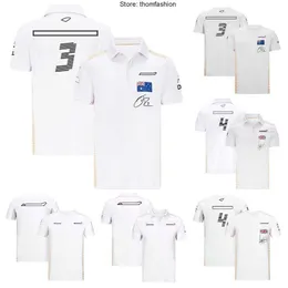 McLarens Summer F1 Polo Shirts Casual T-shirt Formula 1 Driver T-shirts Same Style Racing Fans Quick Dry Tops Workwear Team Uniforms Custom