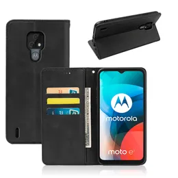 lederen telefoonhoes voor motorola moto e7 power e7i power lenovo k13 k14 e20 e30 e40 e22i e13 g power g stylus 4g g pure flip cover portemonnee lederen cover met kaarthouder