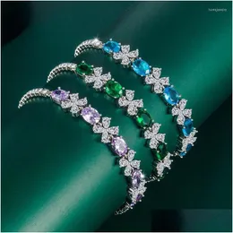 Браслеты цепной связи 2022 Модные цветочные цепочки для женщин Esigner сладкое заявление геометрическое овальное браслет -ювелирные изделия.