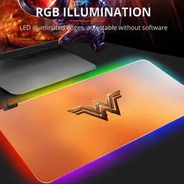 RGB Mouse Pad'i Harikalar Kadın Film Oyun Accessiores Mousepad Mause Pad ile arkadan aydınlatmalı LED MAUSEPAD XXL Mausepad Tapis de Souris