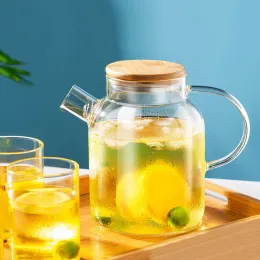 Травяной чайник с большим прозрачным теплостойким