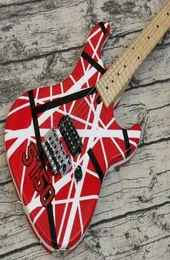 Upgrade Big Headstock Eddie Van Halen 5150 Branco Lidra preta Red Guitar Guitar