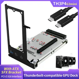 Stationen Th3P4G3 Thunderboltcompatible GPU Dock PCIE X16 Laptop zur externen Grafikkarte für Notebook Thunderboltcompatible 3 4