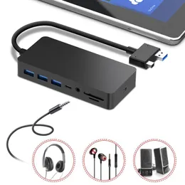 Estações Rocketek tipo C Hub hdmicompatible/dp/vga/Ethernet 3usb Portas DP SD/TF/Audio 11in1 Docking Station for Surface Pro