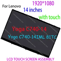 Ekran Orijinal 14 "Lenovo Yoga için C740 14 C74014IML 81TC LCD Ekran Dokunmatik Ekran Montaj Dizüstü Bilgisayar Değiştirme Paneli 5D10U55853