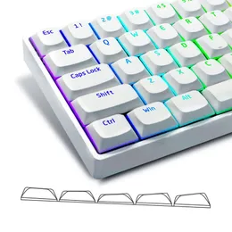 الملحقات 117 مفتاح منخفضة منخفضة المفاتيح البيضاء المفاتيح أفق المفتاح الخلفي Keycap للوحة مفاتيح Gateron MX الميكانيكية مع العمل في الولايات المتحدة والمملكة المتحدة تخطيط