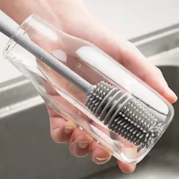 Süt şişe fırça fincan yıkayıcı cam temizleyici uzun saplı içecek şişe temiz fırça mutfak temizleme aracı