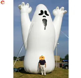 Navio de atividades ao ar livre gigante assustador Halloween desenho de fantasma inflável com decoração de luzes para 1497237