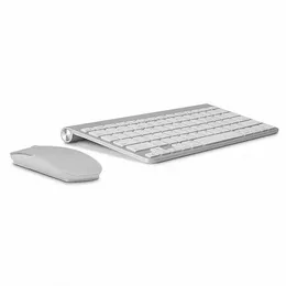 COUMOSロシアのキーボードUltrathin Wireless Keyboard Mouse Combo 2.4G Wireless Mouse for Apple Keyboard Style Mac Win XP/7/8/10テレビボックス