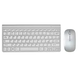 Kombinacje hiszpańskie ergonomiczne 2,4G Ultra Slim Bezprzewodowa klawiatura myszy Niski szum bezprzewodowy klawiatura dla Apple Mac Win XP/7/10 iOS