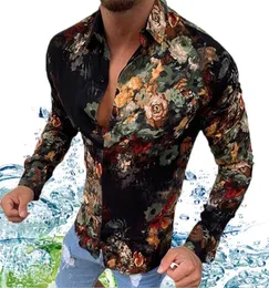 Плюс размер 3XL MEN039S Bluse Vintage Рубашки с длинным рукавом Осень Гавайский Хемюсир Хемеский Той, подходит для различных рисунков мужская одежда кардига5811105