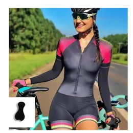 Set da corsa 2024 Summer Professional Ladies Mountain Bike Maglie Suit Cycling Jersey Abbigliamento donna per set TriathlonJumpsuiT