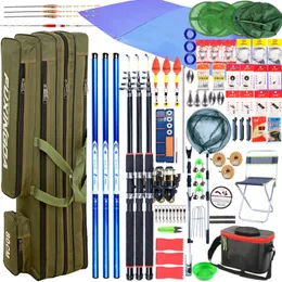 Acessórios de pesca Kit Rod completo guias de estojo de fibra de carbono hastes de verão tackle Artigos de carpa angelrute 230526