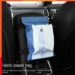 New Double-sided Printing Hanging Cartoon Sunshade Drawer Practical Car Armrest Box Paper Bag Portable Seat Back Drawer Universal