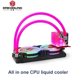 Drives Syscooling all in one water cooling AIO CPU liquid cooler 5V RGB support copper radiator PC water cooling kit