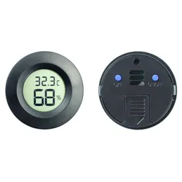 Atualizado redondo Digital LCD Termômetro Hygrômetro 2 Tipos de temperatura Testador de umidade Monitor do medidor de congelador de geladeira