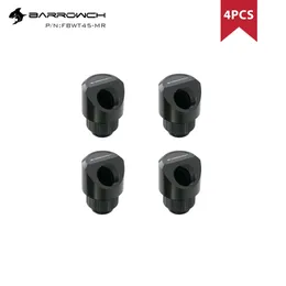 Drives 4pcs Barrowch 45 Degree Rotary Adapter With Smooth Surface For Bend Tube Connections Design black silver FBWT45MR