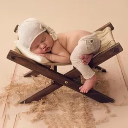 Keepsakes born Bed Pography Props Beach Deck Chair Wooden Multifunctional Sofa Baby Po Fotografia Posing Shoot Studio Accessories 230526