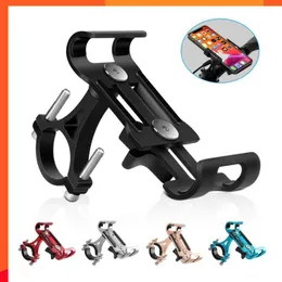 New Motorcycle Bike Phone Portador de alumínio Alumínio Anti-Slip Bracket Bike GPS Clip Universal para iPhone Xiaomi Samsung Car Acessórios