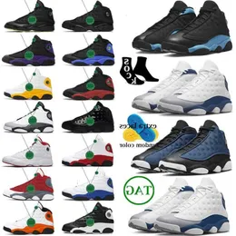 Toppkvalitet Casual Shoes 2023New Black Cat Basketball Shoes Jumpman 13 13S Altitude Cool Gray Lucky Green University French Brave Blue Court Purple Flint Starfish Ch CH CH