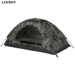 Tents and Shelters Ultralight Camping Tent UPF 30 Anti-UV Coating Beach Tent Portable Single/Double Person Tent Outdoor Hiking Sleeping Gears 230526