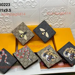 Ultra yüksek kaliteli marka hayvan cüzdanı 6 renkli yılan kaplan arı cüzdanı kutu deri kartvizit sahibi louise çantası vutton crossbody viuton çanta