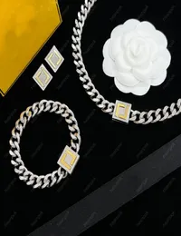 Designer Earrings Bracelets Silver Necklace Chain Jewelry Luxury Letter Pendant F Bracelet For Women Men Earring Accessories Bijou1643758