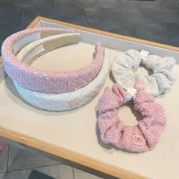 Mode kvinnor brev hårband hårnål huvud hoop knut hår designer pannband mode damer hår tillbehör huvud wrap vit rosa gåva gåva