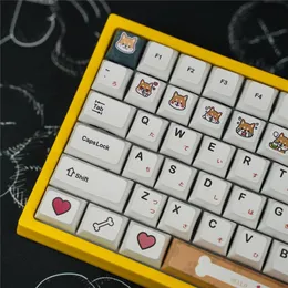 Аксессуары 116 клавиши/установка xda profile cap pbt pbt dye sublimation cacap для переключателя Mx Механическая клавиатура Shiba inu Theme Capecaps