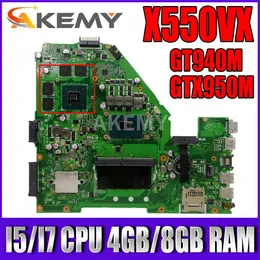 Motherboard Notebook X550VX Mainboard für ASUS X550VQ X550V X550VXK A550VX Laptop Motherboard CPU I5/I7 RAM 4GB/8 GB GPU GT940M/GTX950M