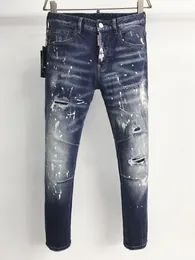 Мужские джинсы Dsquad2 Роскошные дизайнерские джинсовые перфорированные брюки Dsquare Повседневная модная модная одежда РАЗМЕР США 28-38 9816