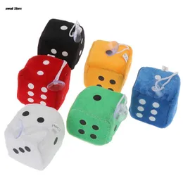 Interior Decorations 1 Pair Auto Car Fuzzy Dice Dots Rear View Mirror Hanger Decoration Styling Accessorie