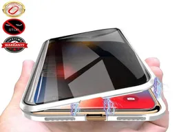 Privacy Tempered Glass Magnetic Case for iPhone 12 11 Pro Max XS MAX XR X 8 7 6s 6 Plus SE Magnet Metal Bumper AntiPeeping Cover1725333