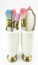 LES MERVEILLEUSES LADUREE 4pcs brush set 1pc mirror 1pc Brush Holder makeup Brush set Quality7454791