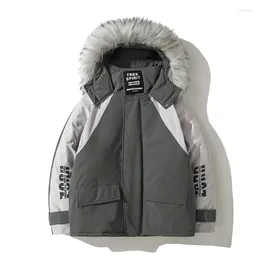 Męskie Down Casual Warm Winter Man Long Jacket Parka Men Men Fashion Plus Size Wyściełane Manteau Homme Hiver Coats JJ60MF