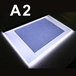 Tabletter A2 (60x40cm) Ritning av surfplatta Led Digital Graphics Light Pad Box Målning Tracing Panel Diamond Målning Tillbehör Copyboard
