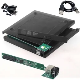 Drives USB 2.0 External Optical Drive Box External Case DVD CD DVDRom DVD RW To IDE Hard Disk Drive Caddy Adapter Newest 12.7mm